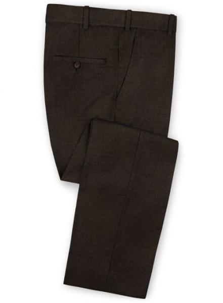 Reda Dark Brown Pure Wool Pants
