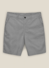 Gray Stretch Chino Shorts