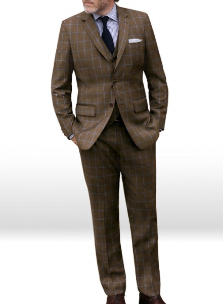 Napolean Amster Brown Wool Suit