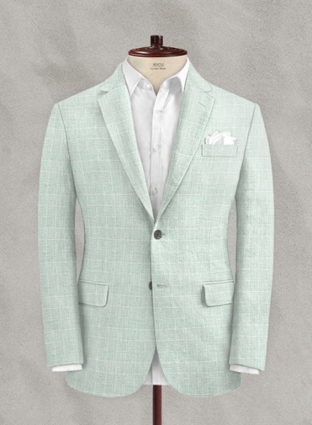 Italian Linen Lusso Summer Green Suit