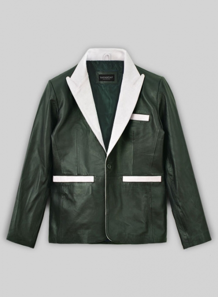 Soft Deep Olive Wax Hampton Leather Blazer