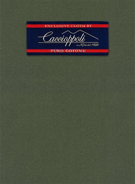 Caccioppoli Cotton Gabardine Oak Green Pants