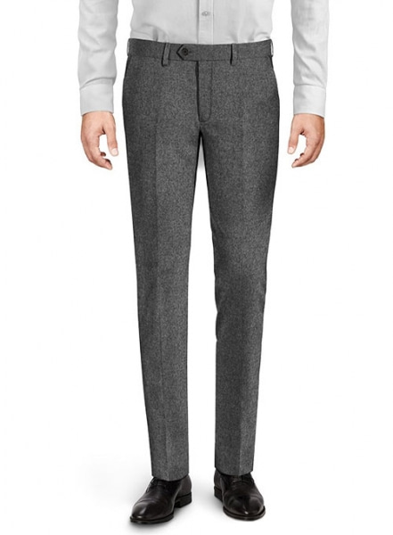 Rope Weave Gray Tweed Pants