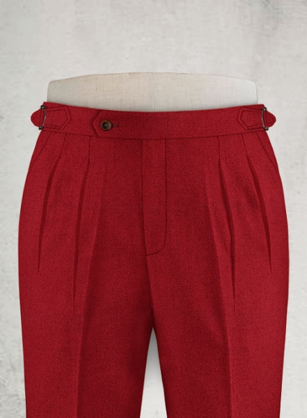 Naples Red Highland Tweed Trousers