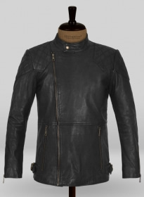Soft Rich Black Washed & Wax Leather Jacket #613
