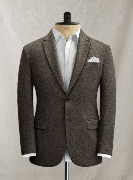 Dark Dapper Brown Tweed Suit