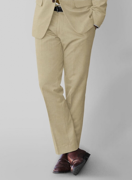 Stretch Khaki Wool Pants