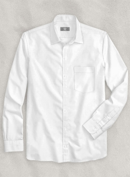 Italian Heavy Poplin White Shirt - Full Sleeves