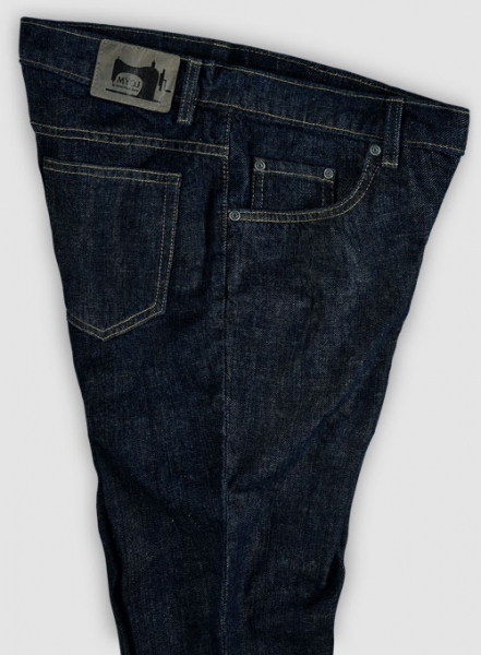 Italian Denim Indigo Wash Whisker Jeans : Made To Measure Custom
