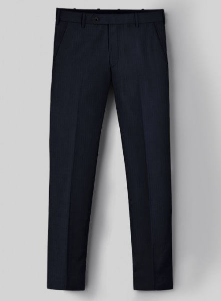 Napolean Navy Herringbone Wool Suit