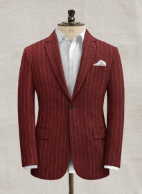 Italian Ojosa Red Stripe Tweed Jacket