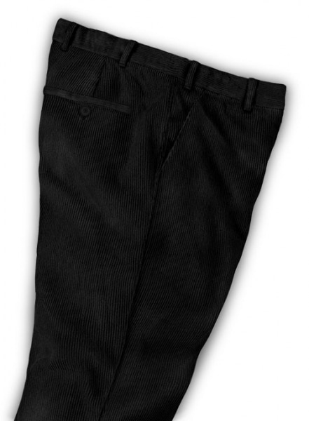 Black Corduroy Trousers - 8 Wales
