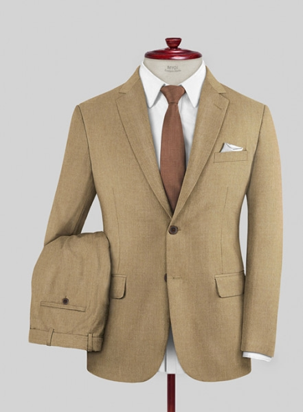 Khaki Flannel Wool Suit