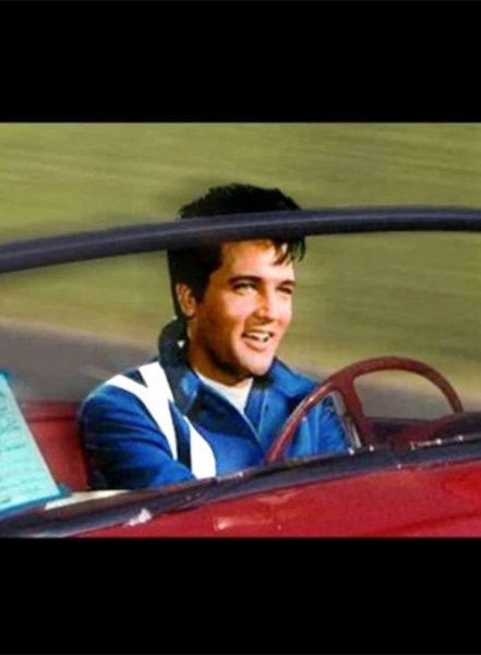 Elvis Presley Speedway Blue Leather Jacket