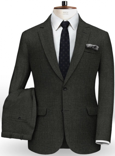 Italian Charcoal Angora Wool Suit