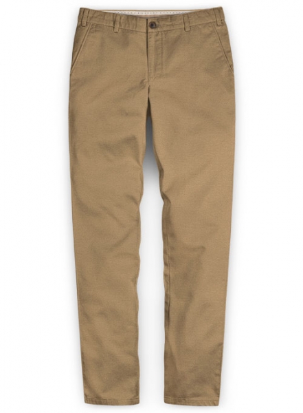 Stretch Summer Weight Dark Khaki Chino Pants