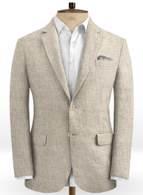 Italian Enchant Beige Linen Jacket