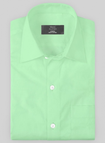 Giza Mint Green Cotton Shirt- Full Sleeves