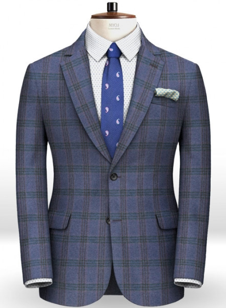 Light Weight Mallow Blue Tweed Jacket