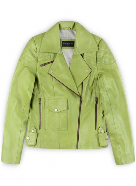 Bright Green Leather Jacket # 263