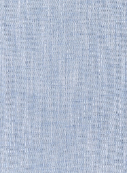 Blue Slub Cotton Shirt - Full Sleeves