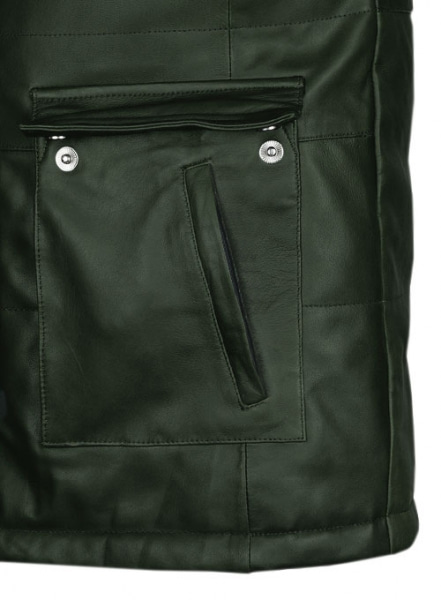 Soft Deep Olive Leather Jacket # 1000
