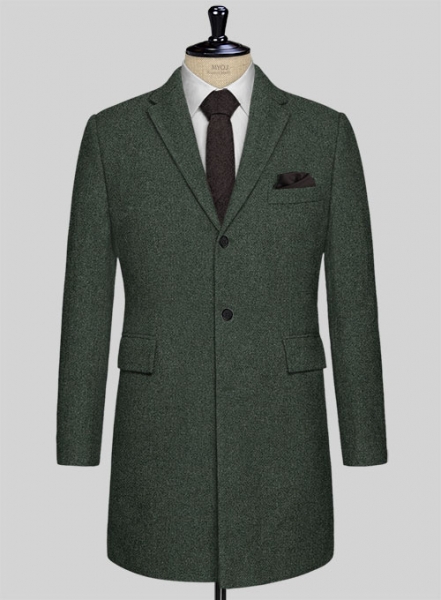 Green Heavy Tweed Overcoat