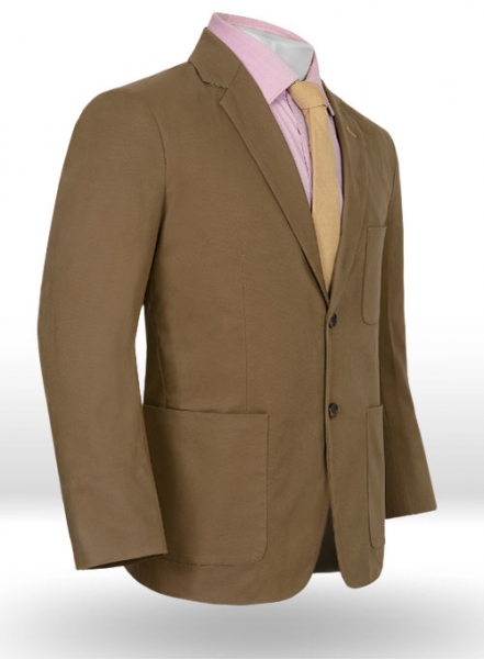 French Khaki Stretch Chino Unlined Jacket