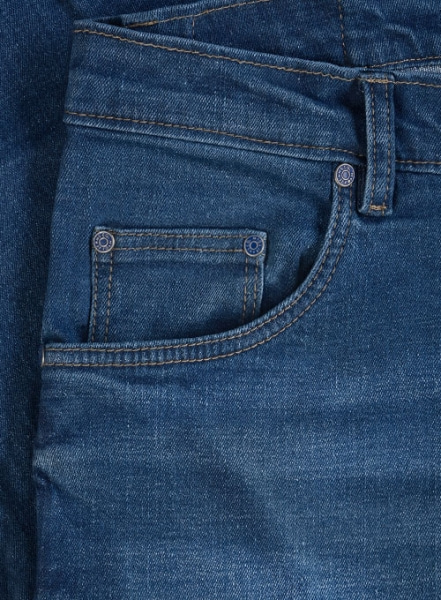 Marina Blue Stretch Stone Wash Whisker Jeans