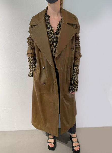 Milan Leather Long Coat