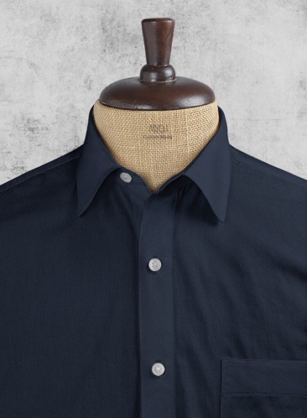 Navy Poplene Shirt - Half Sleeves