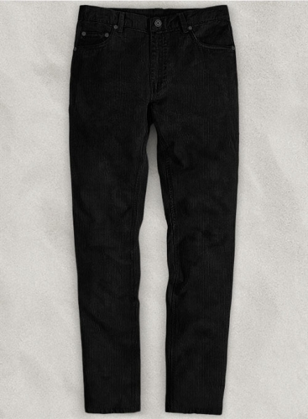 Black Stretch Corduroy Jeans