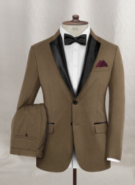 Napolean Brown Wool Tuxedo Suit