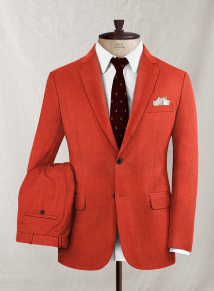 Italian Wool Cashmere Filona Orange Suit