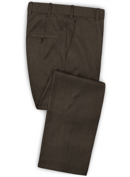 Scabal Dark Brown Wool Suit