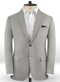 Sharkskin Light Gray Wool Jacket