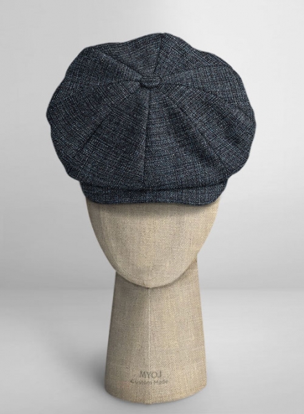 Vintage Glasgow Blue Tweed Newsboy Cap