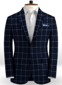 Solbiati Graf Dark Blue Linen Jacket