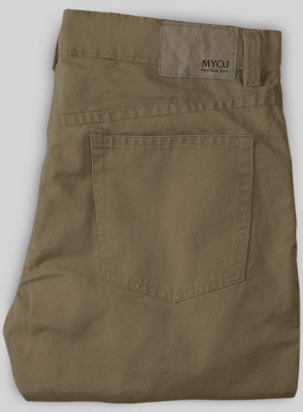 Earthy Brown Cotton Power Stretch Chino Jeans