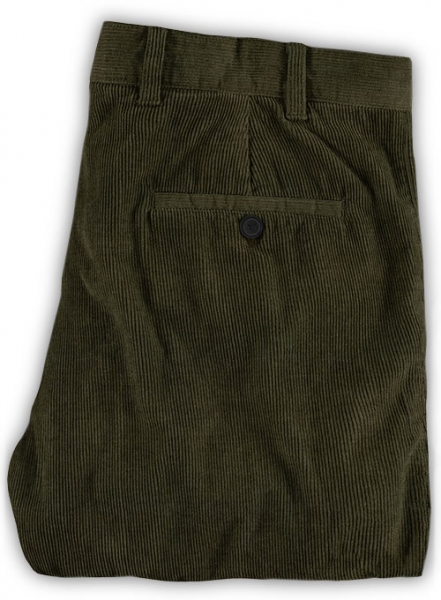 Dark Olive Corduroy Trousers