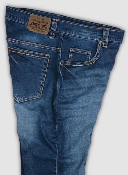 Titus Blue Stone Wash Whisker Stretch Jeans