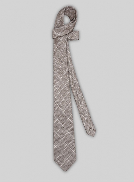 Italian Linen Tie - Lusso Brown
