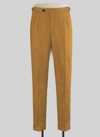 Naples Yellow Highland Tweed Trousers