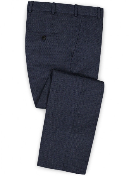 Birdseye Wool Blue Pants