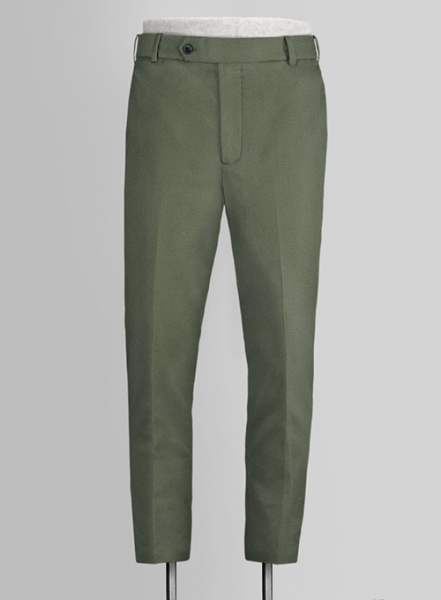 Olive Green Cotton Pants