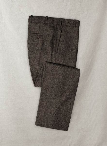 Dark Dapper Brown Tweed Pants