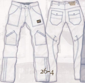 Designer Denim Cargo Jeans - Style 26-4