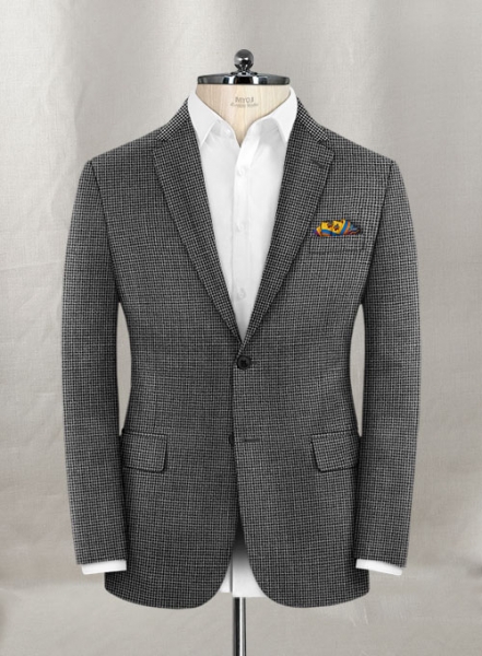 Dogtooth Wool Gray Jacket