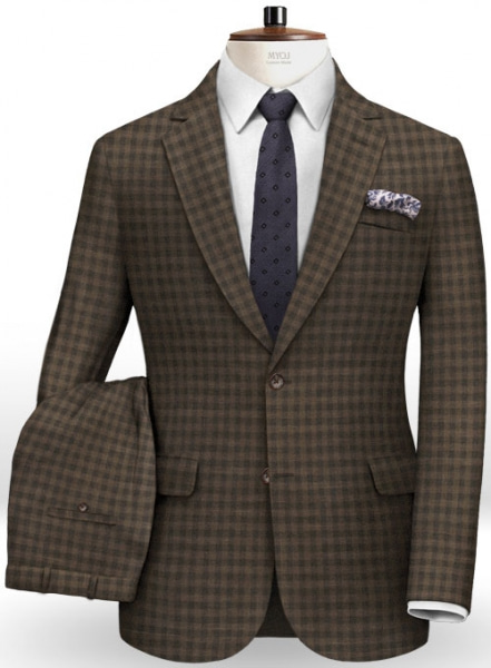 Edward Stretch Cotton Brown Suit