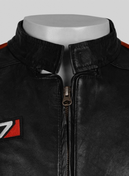 Soft Rich Black Washed & Wax Mass Effect 3 Leather Jacket